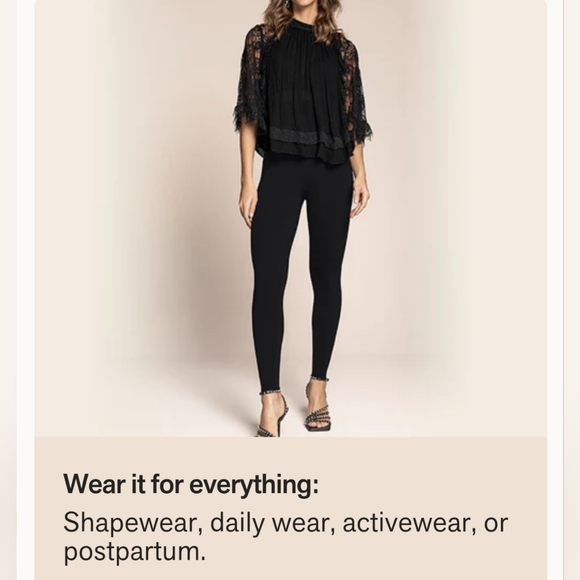 NWOT Leonisa Extra High Waisted Firm Compression Leggings in Black, Size… - Picture 4 of 11